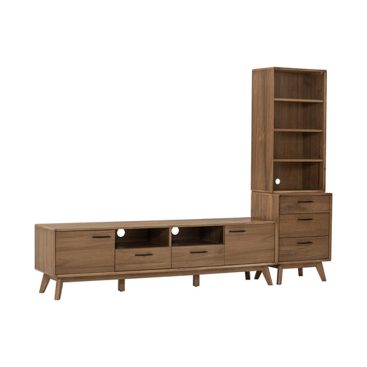 TORONTO Living Set - Bookcase + Side Table + TV Cabinet
