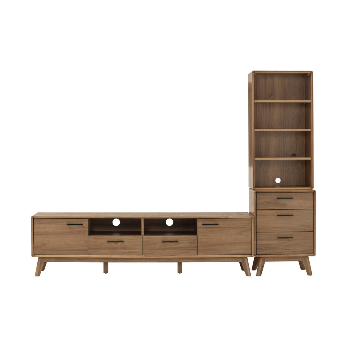 TORONTO Living Set - Bookcase + Side Table + TV Cabinet