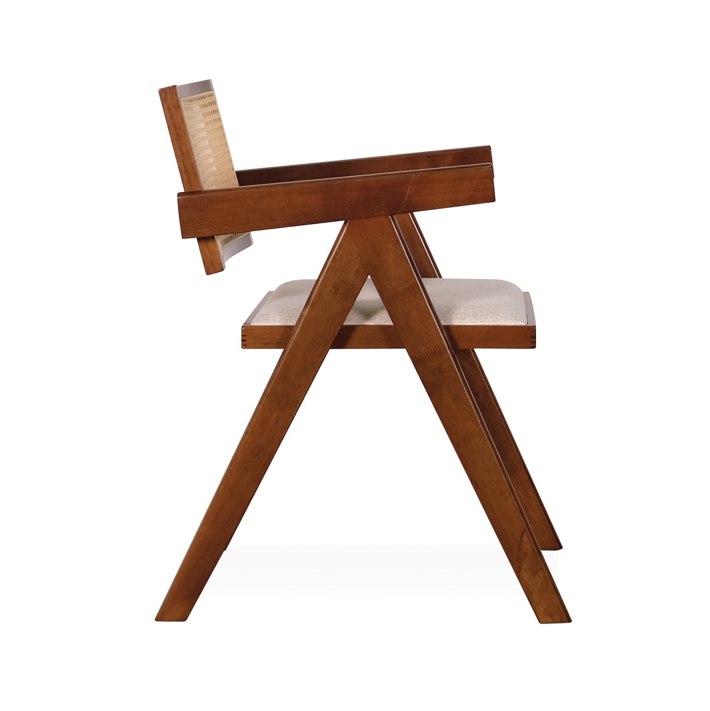 VELENTINA Arm Chair - Medium Brown (Cushion Seat)