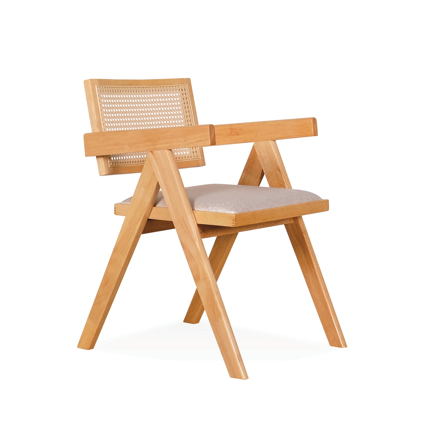 VELENTINA Arm Chair - Beech (Cushion Seat)