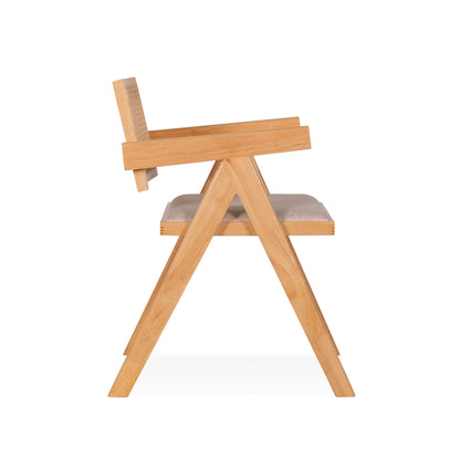 VELENTINA Arm Chair - Beech (Cushion Seat)