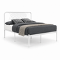 VENICE Metal Bedframe - White (Queen Size)