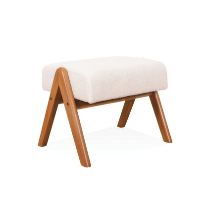 Vincent Footstool - Light Walnut
