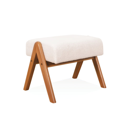 Vincent Footstool - Light Walnut