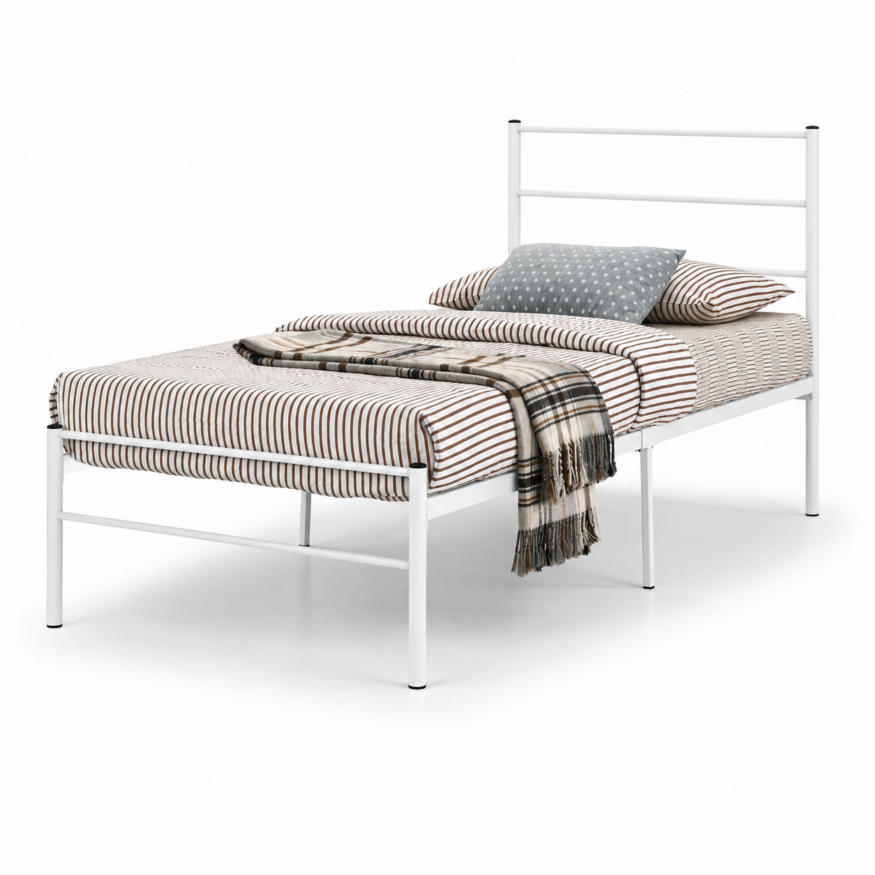VITA Metal Bedframe - White (Single Size)