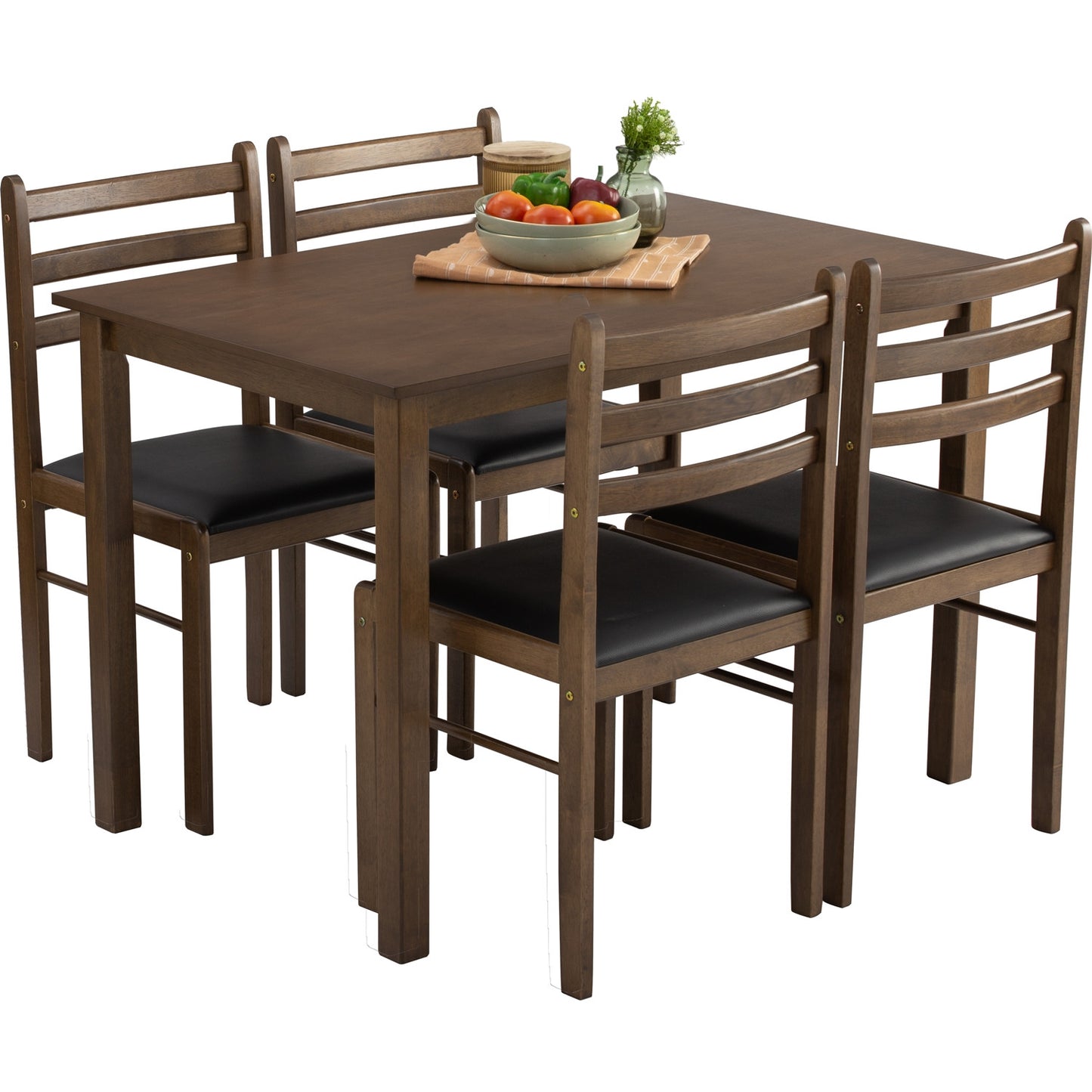 WALD Dining Set ( 1 Table + 4 Chair ) - Cocoa