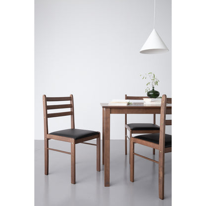 WALD Dining Set ( 1 Table + 4 Chair ) - Cocoa