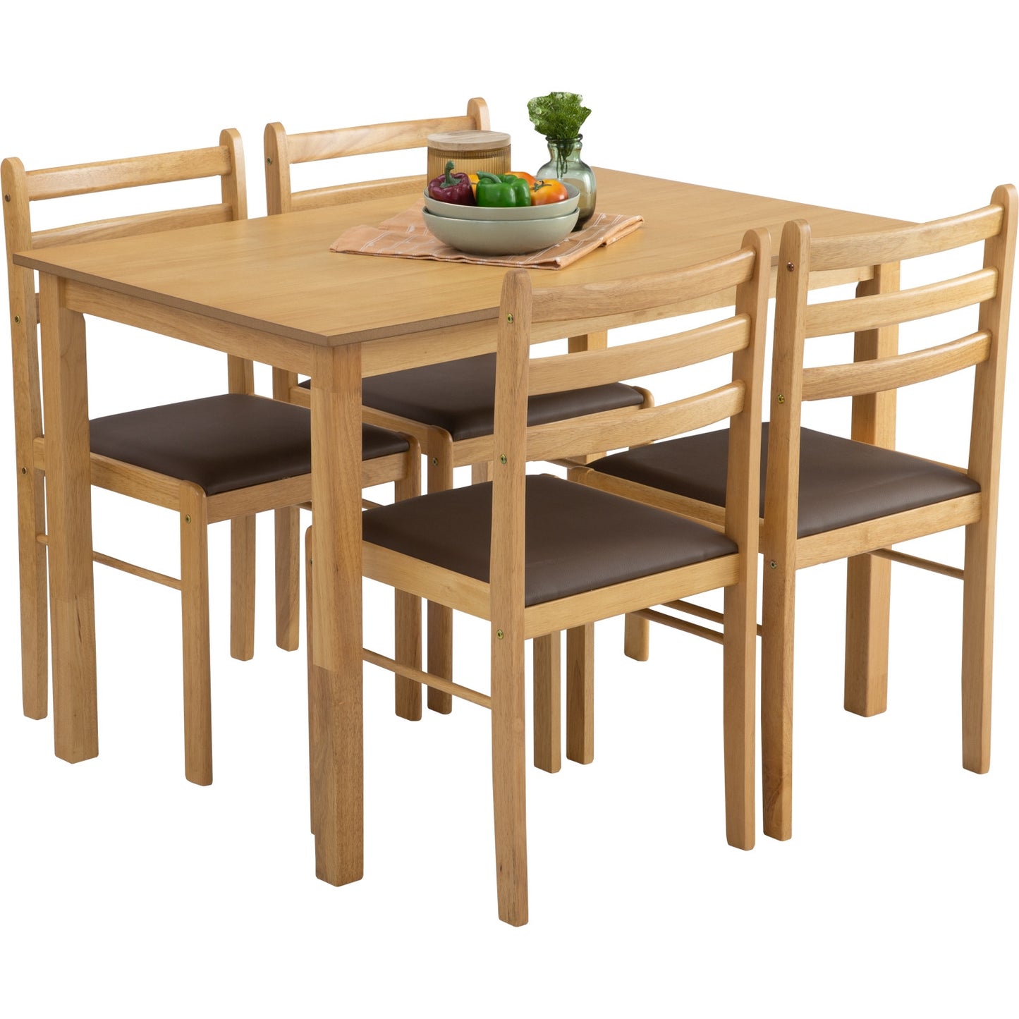 WALD Dining Set ( 1 Table + 4 Chair ) - Natural