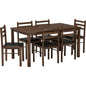 WALD Dining Set ( 1 Table + 6 Chair ) - Cocoa
