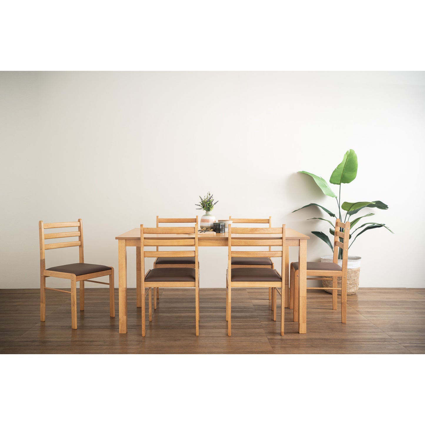 WALD Dining Set ( 1 Table + 6 Chair ) - Natural
