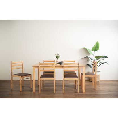 WALD Dining Set ( 1 Table + 6 Chair ) - Natural