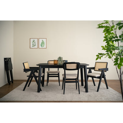 WOYER Extendable Dining Table - Black (1500 + 450L)
