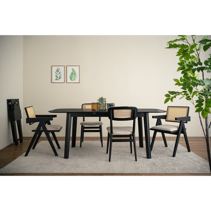 WOYER Extendable Dining Table - Black (1500 + 450L)