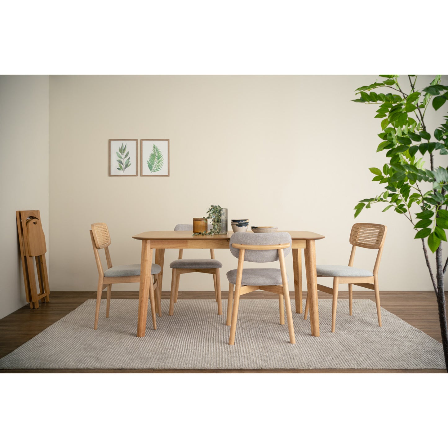 WOYER Extendable Dining Table - Natural (1500 + 450L)