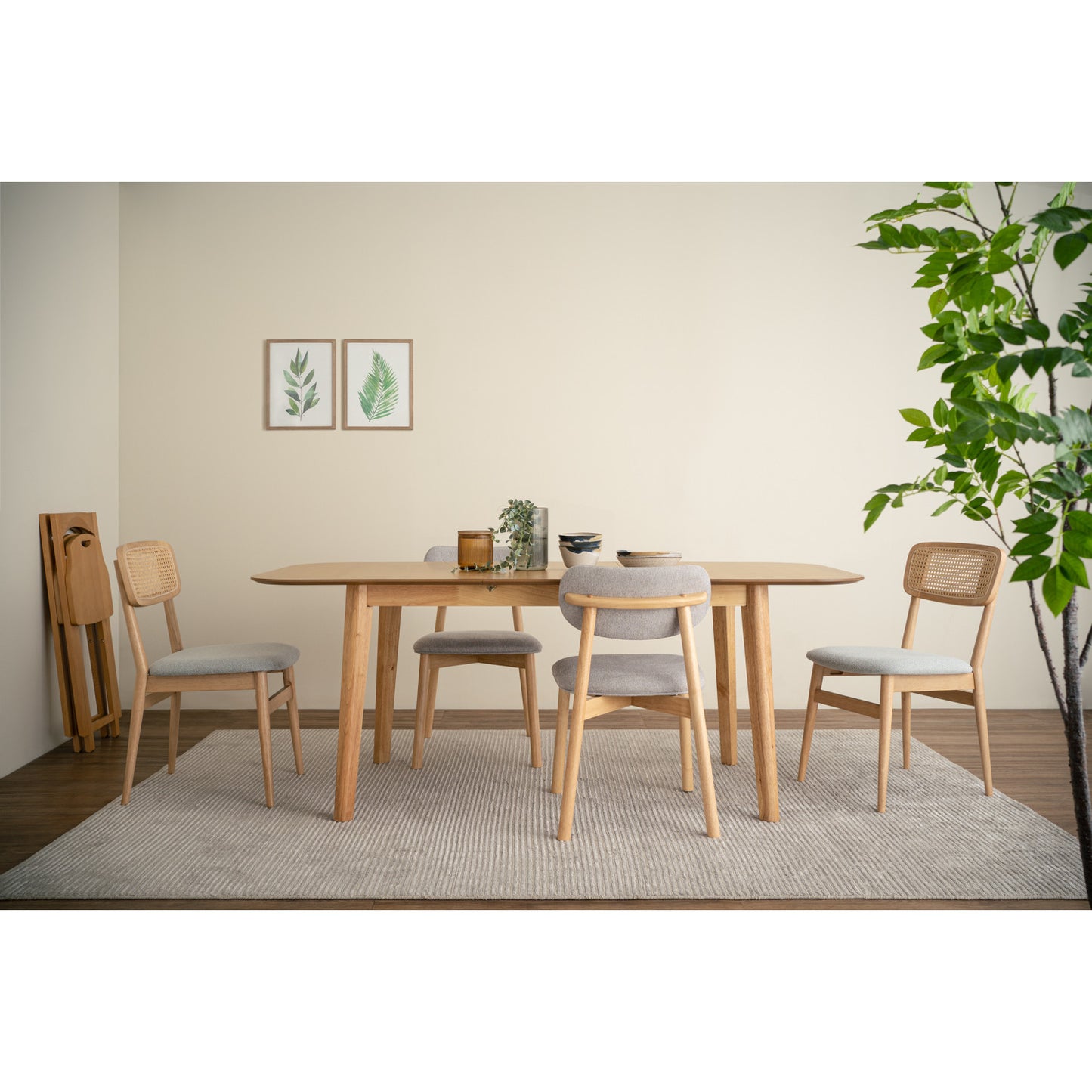 WOYER Extendable Dining Table - Natural (1500 + 450L)