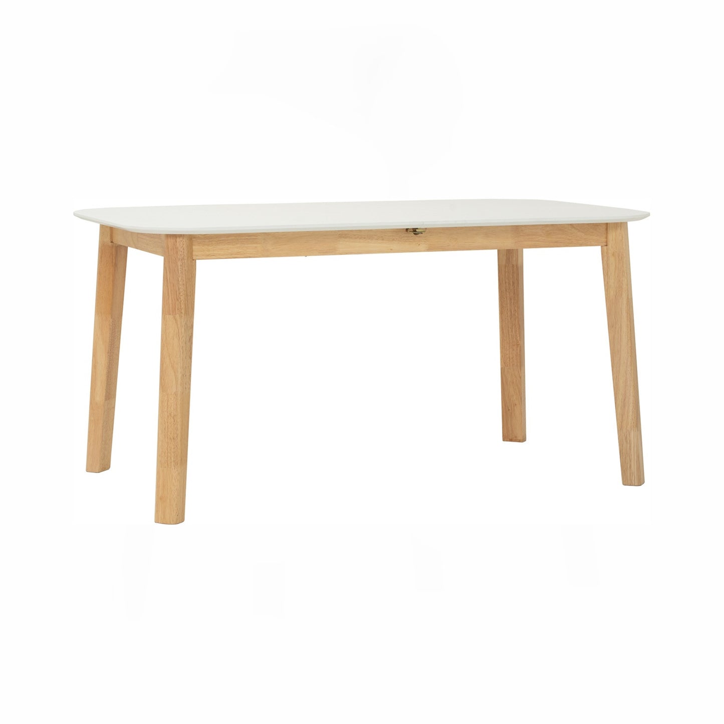 WOYER Extendable Dining Table - Natural Leg, White Top (1500 + 450L)