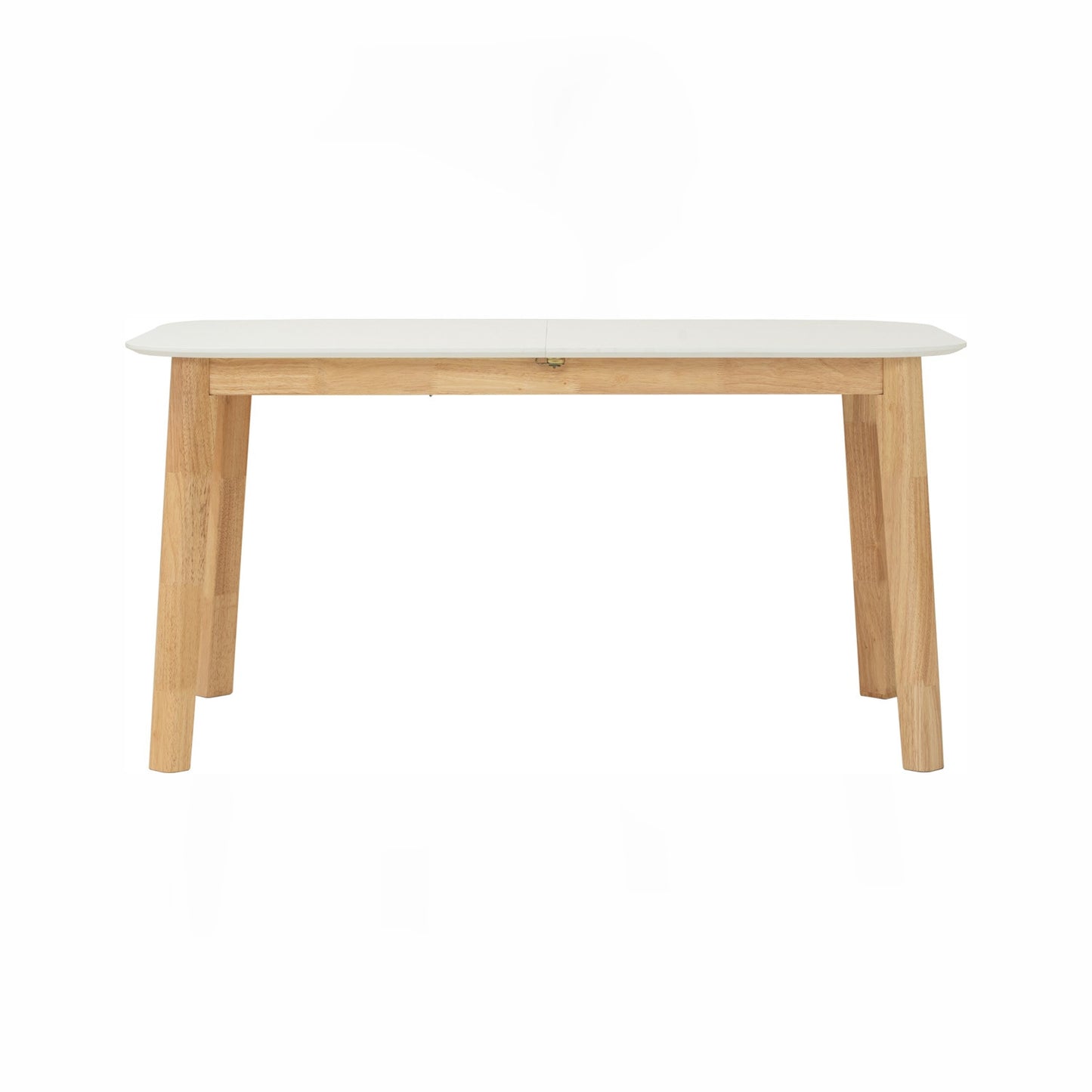 WOYER Extendable Dining Table - Natural Leg, White Top (1500 + 450L)