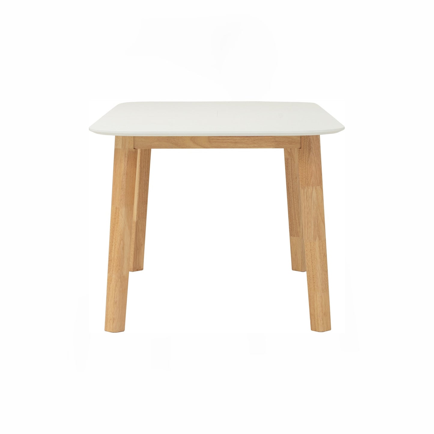 WOYER Extendable Dining Table - Natural Leg, White Top (1500 + 450L)