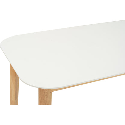 WOYER Extendable Dining Table - Natural Leg, White Top (1500 + 450L)