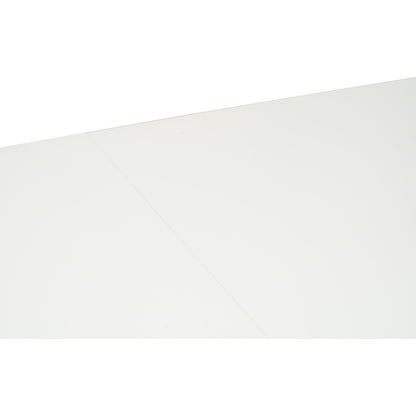 WOYER Extendable Dining Table - Natural Leg, White Top (1500 + 450L)