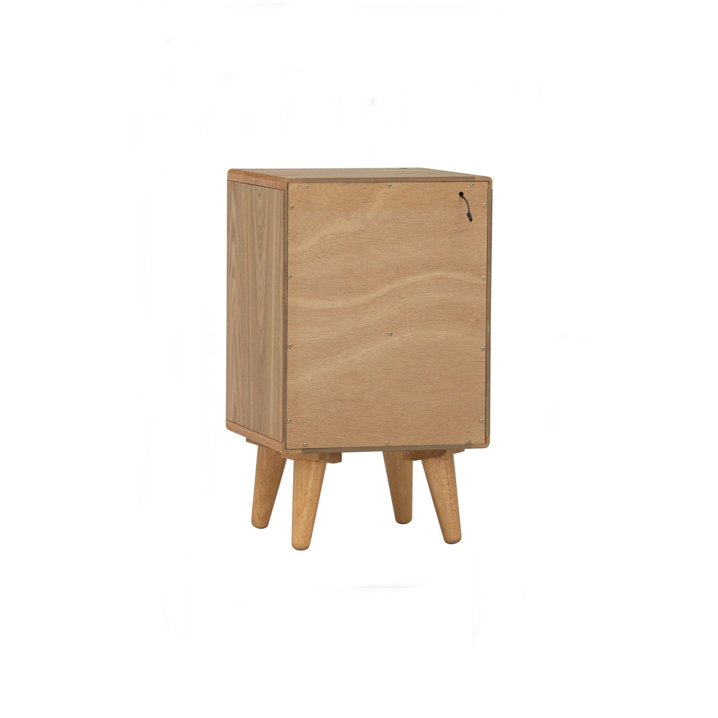 YARA Bed Side Table - Natural (With 1 Drawer + LED Light)