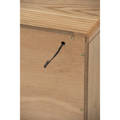 YARA Bed Side Table - Natural (With 1 Drawer + LED Light)