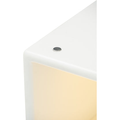 YARA Bed Side Table - White (With 1 Drawer + LED Light)