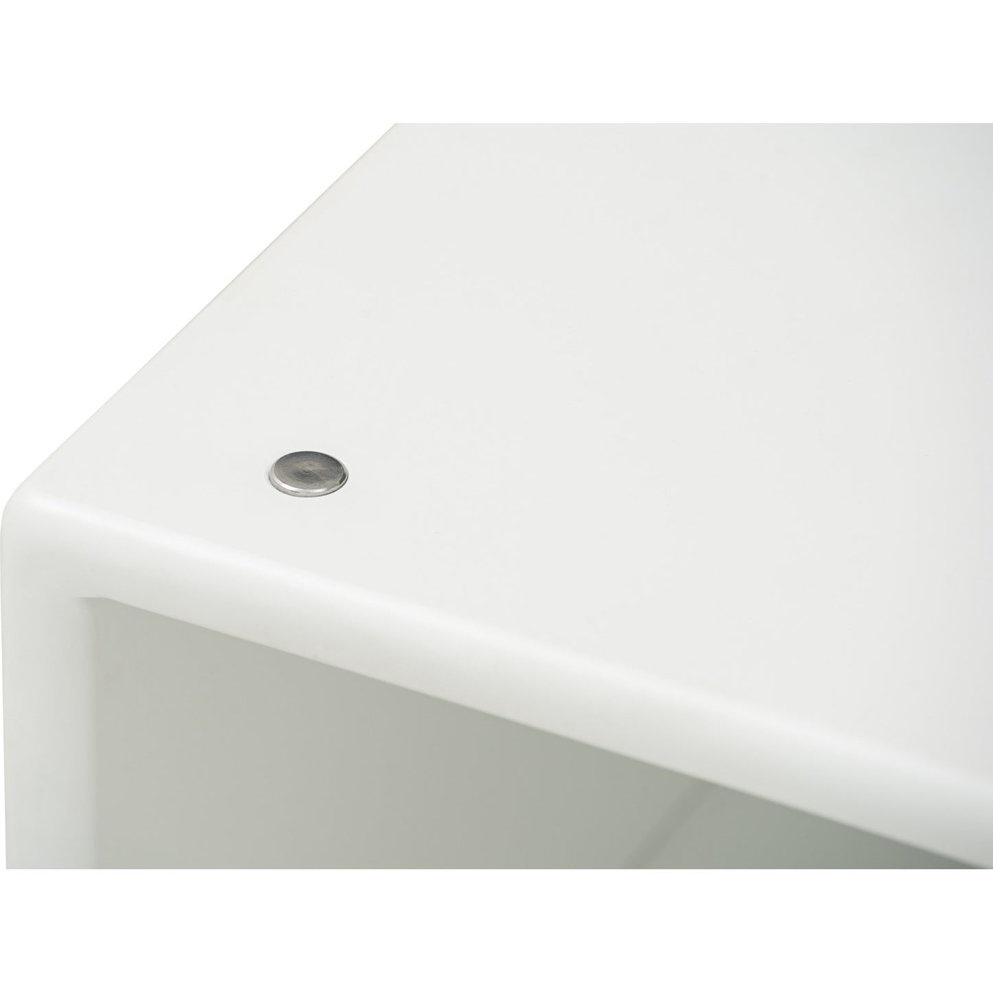 YARA Bed Side Table - White (With 1 Drawer + LED Light)