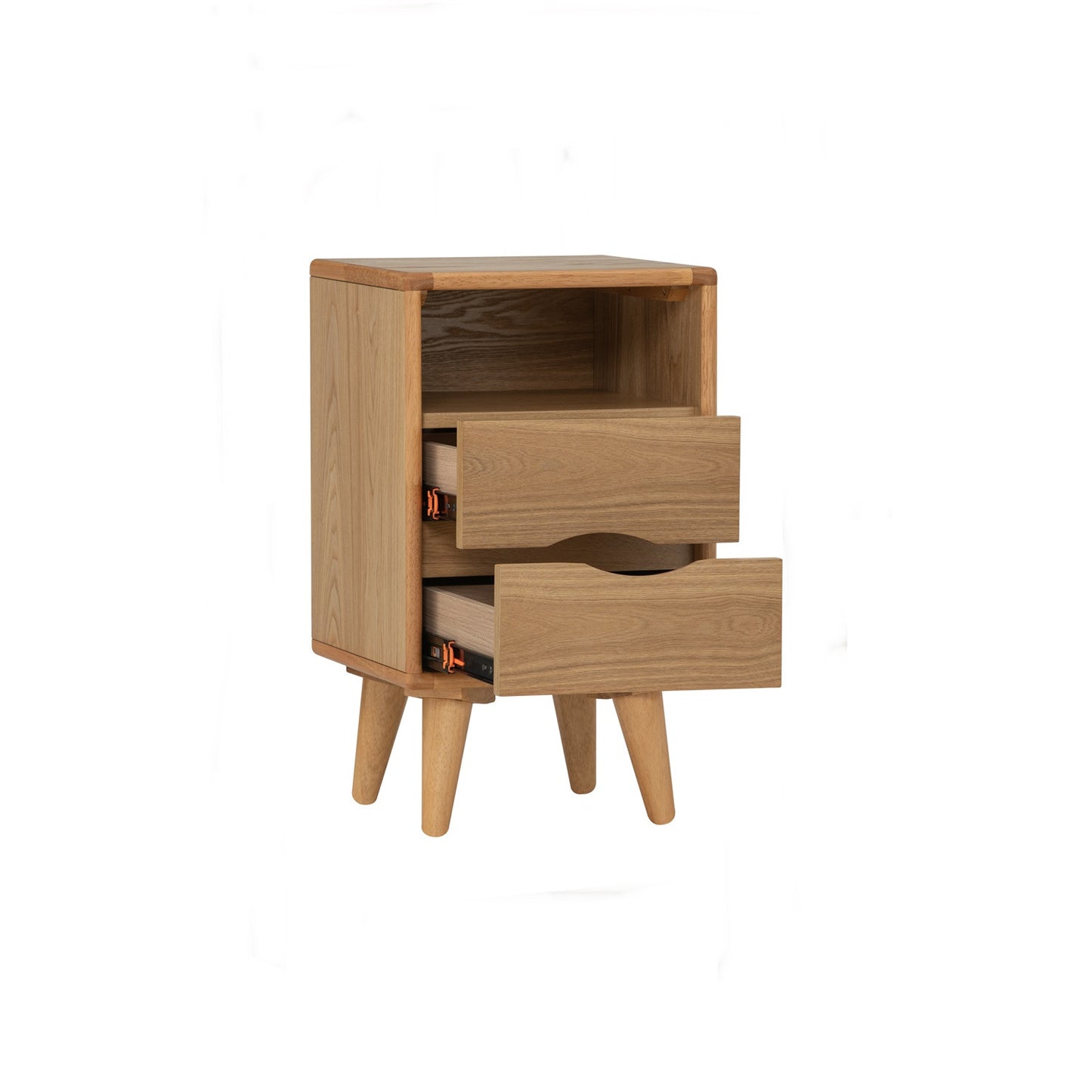 YARA Bed Side Table - Natural (With 2 Drawer)