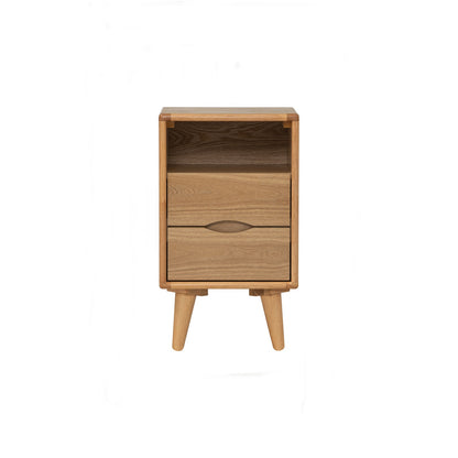 YARA Bed Side Table - Natural (With 2 Drawer)