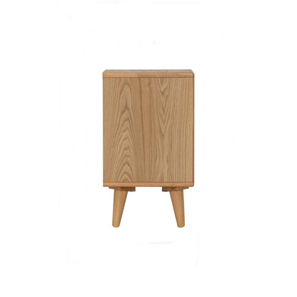 YARA Bed Side Table - Natural (With 2 Drawer)