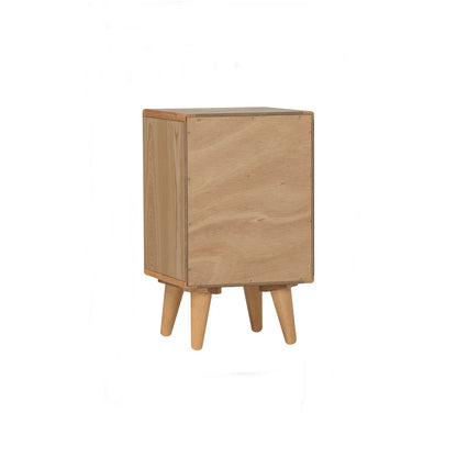 YARA Bed Side Table - Natural (With 2 Drawer)