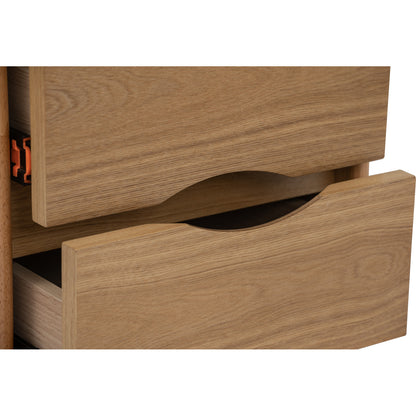 YARA Bed Side Table - Natural (With 2 Drawer)