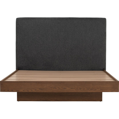 YUME Bedframe - Cocoa, Anthracite (Queen Size)