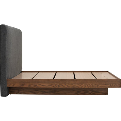 YUME Bedframe - Cocoa, Anthracite (Queen Size)