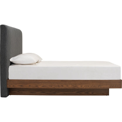 YUME Bedframe - Cocoa, Anthracite (Queen Size)