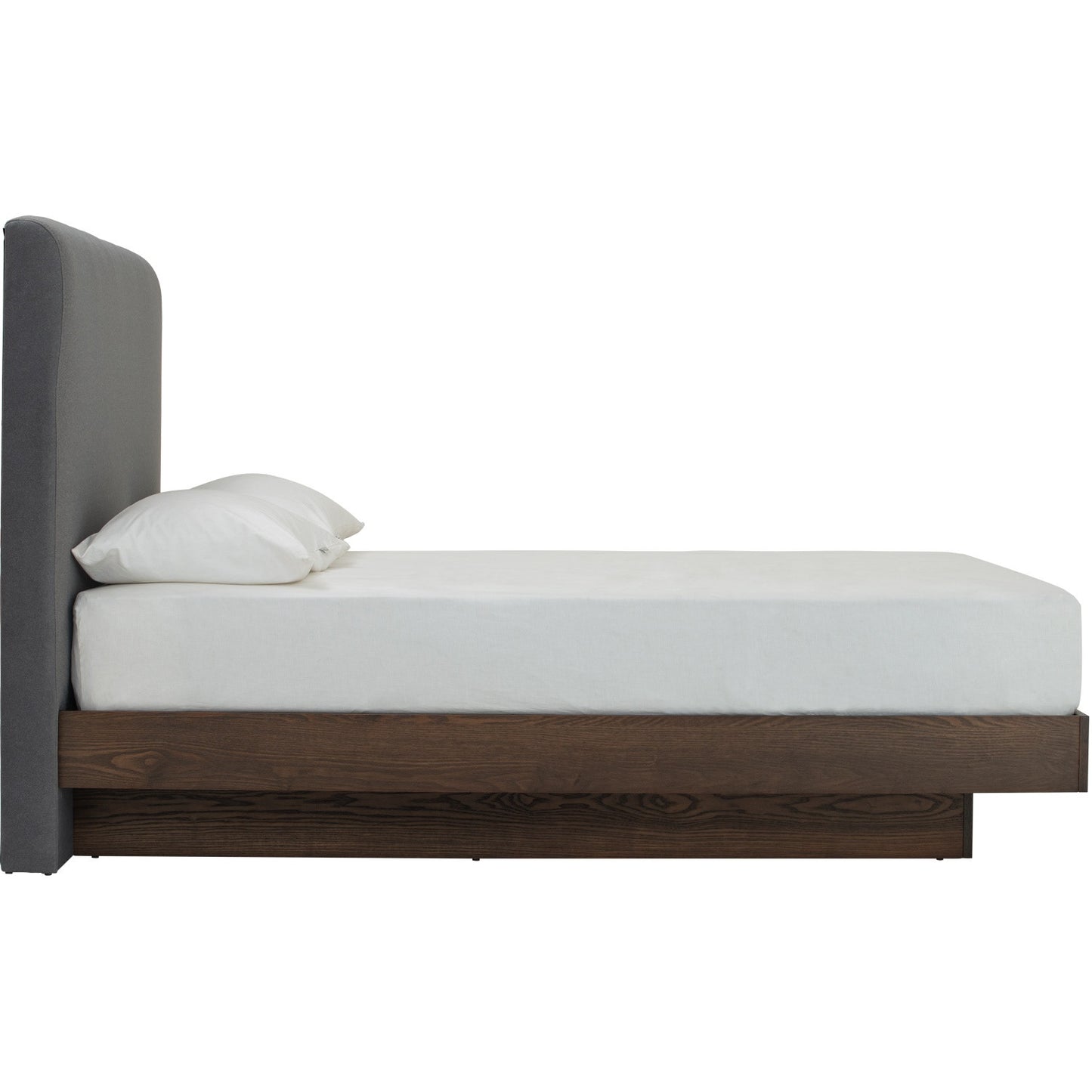 YUME Bedframe - Cocoa, Dark Grey (Queen Size)(Pets Friendly Fabric)