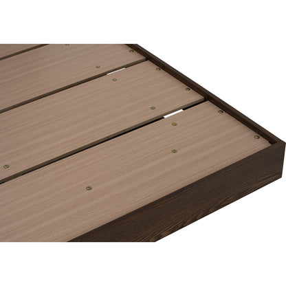 YUME Bedframe - Cocoa, Dark Grey (Queen Size)(Pets Friendly Fabric)