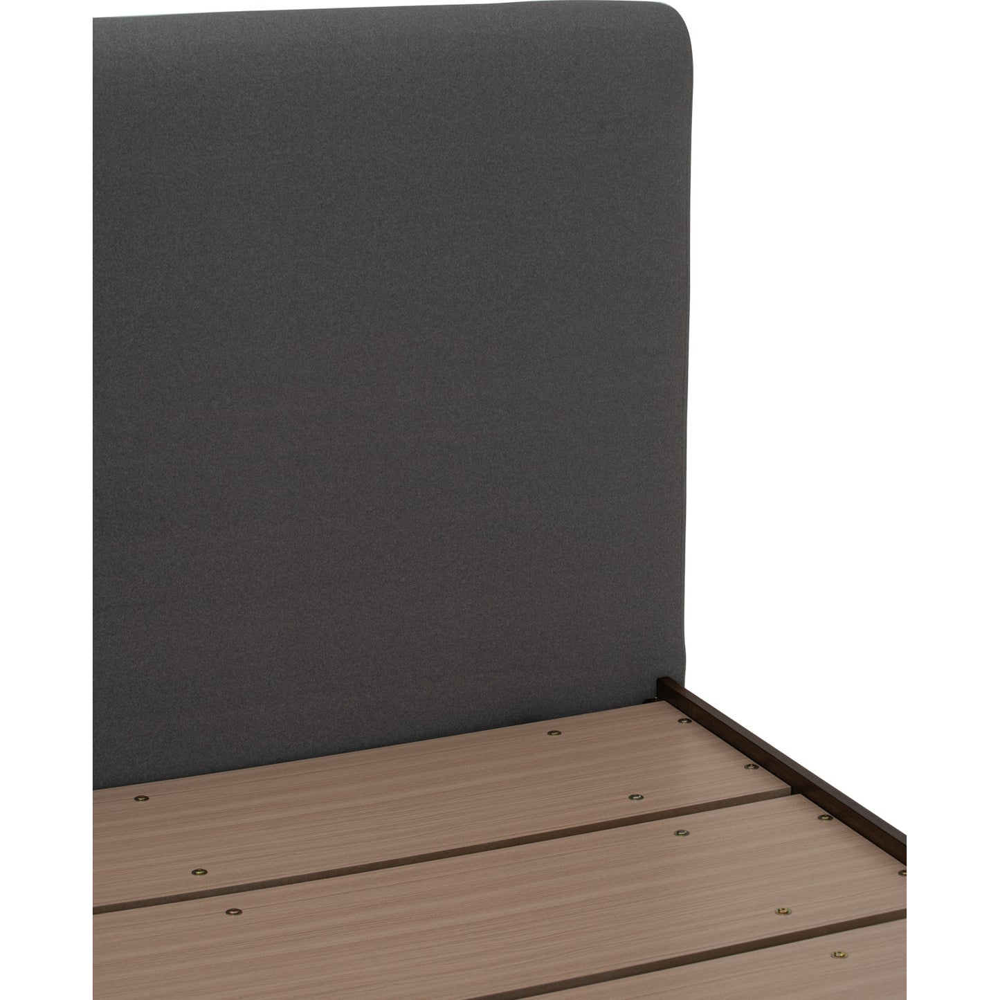 YUME Bedframe - Cocoa, Dark Grey (Queen Size)(Pets Friendly Fabric)