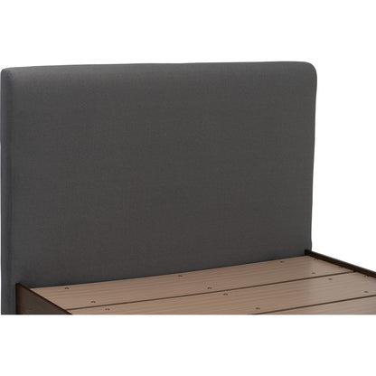 YUME Bedframe - Cocoa, Dark Grey (Queen Size)(Pets Friendly Fabric)