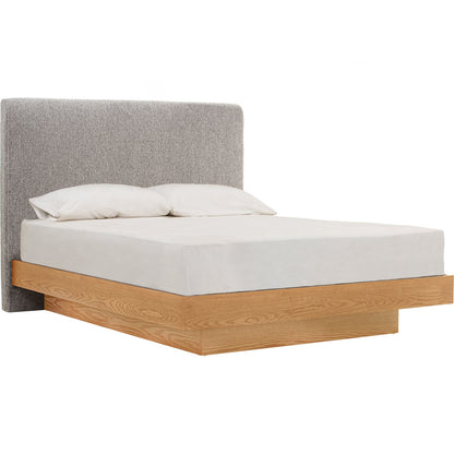 YUME Bedframe - Natural, Grey (Queen Size)