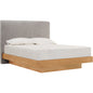 YUME Bedframe - Natural, Grey (Queen Size)