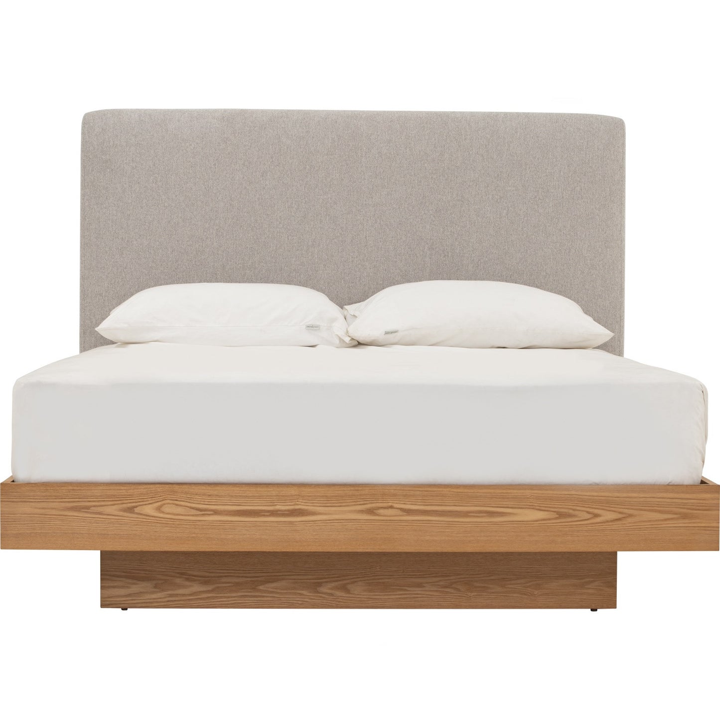 YUME Bedframe - Natural, Grey (Queen Size)