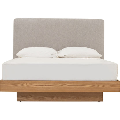 YUME Bedframe - Natural, Grey (Queen Size)