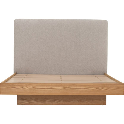 YUME Bedframe - Natural, Grey (Queen Size)