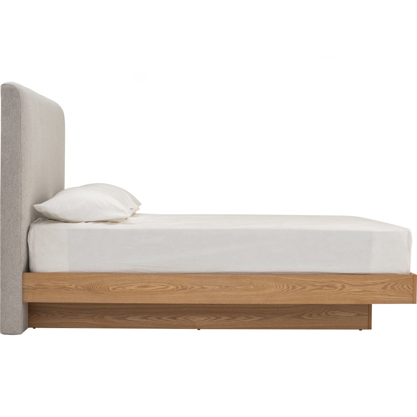 YUME Bedframe - Natural, Grey (Queen Size)