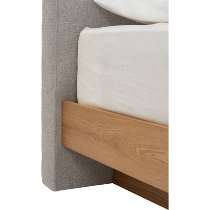 YUME Bedframe - Natural, Grey (Queen Size)