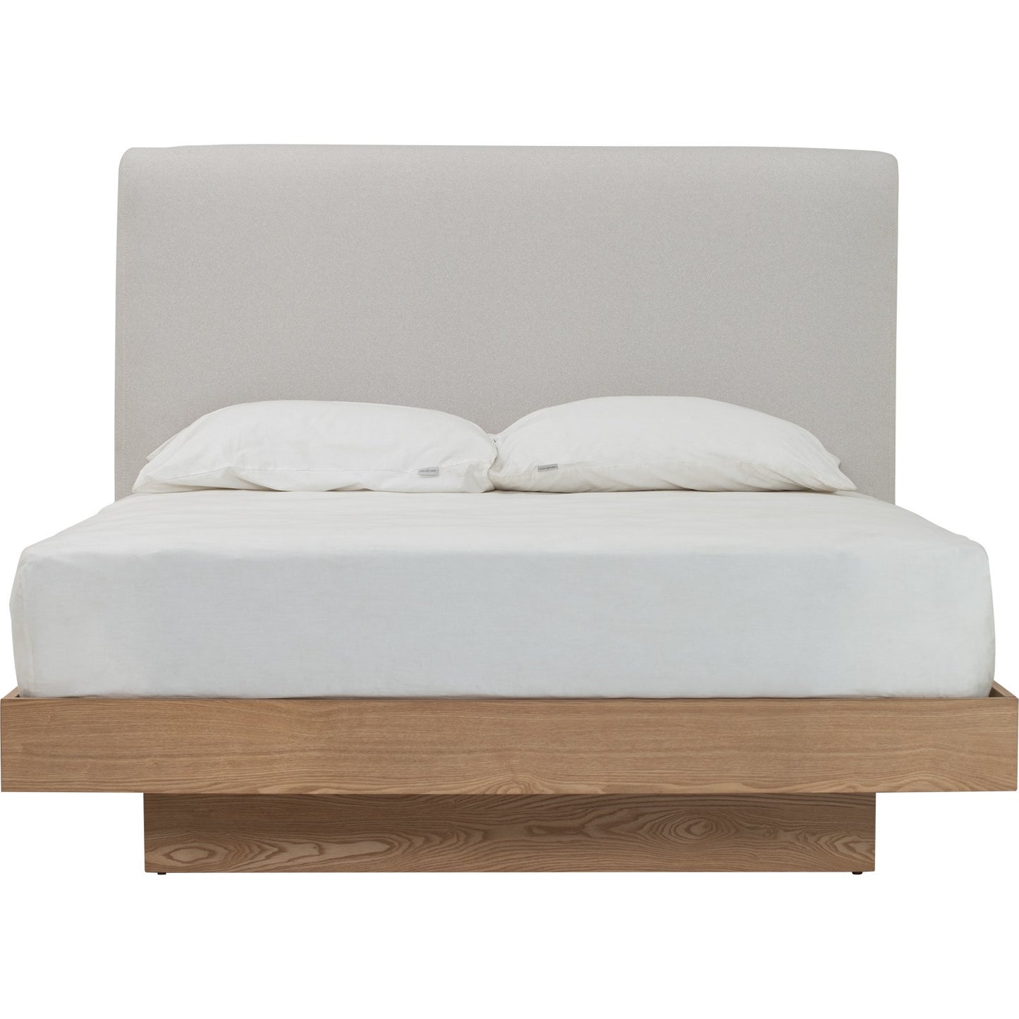 YUME Bedframe - Natural, Grey (Queen Size)(Pets Friendly Fabric)