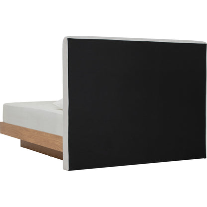 YUME Bedframe - Natural, Grey (Queen Size)(Pets Friendly Fabric)