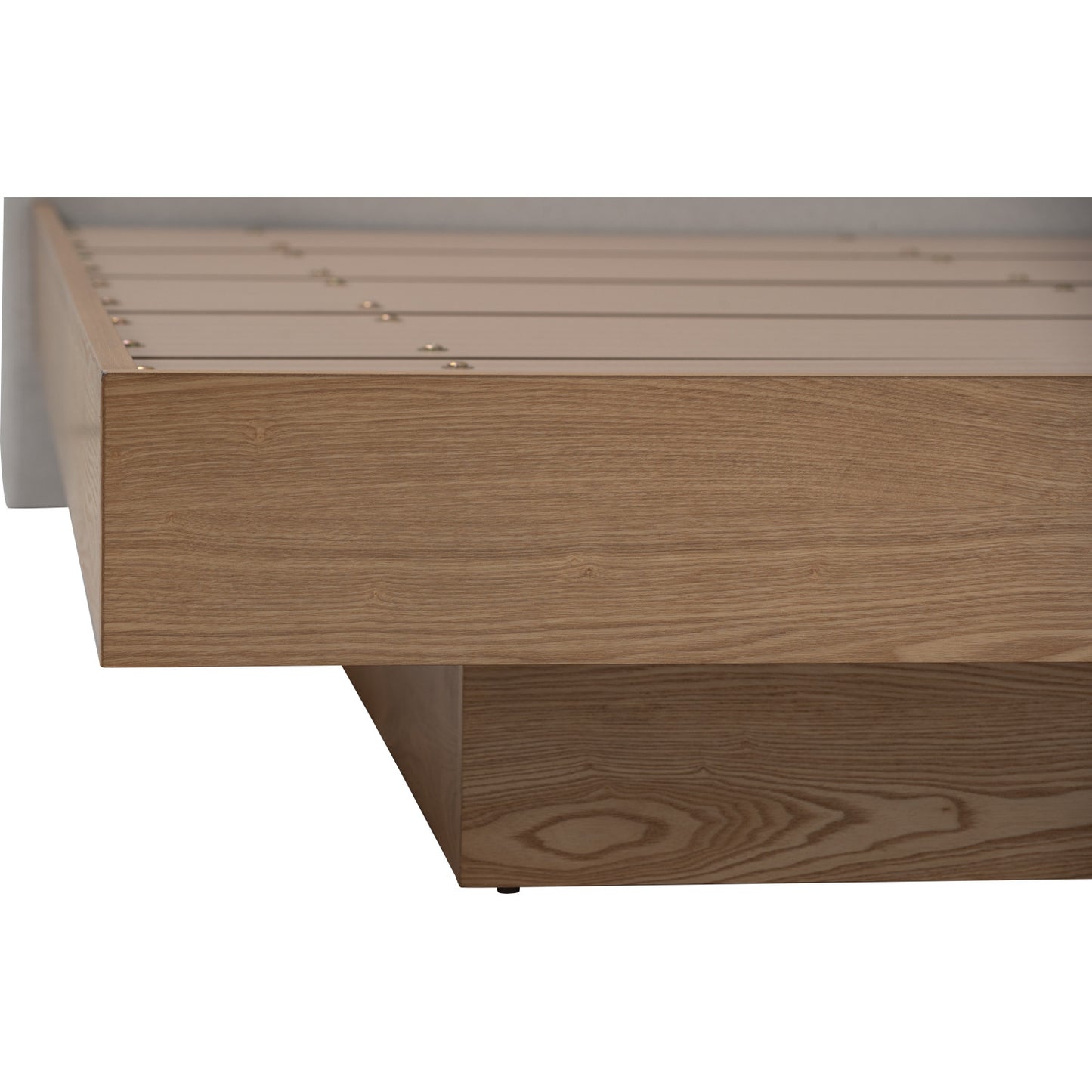 YUME Bedframe - Natural, Grey (Queen Size)(Pets Friendly Fabric)